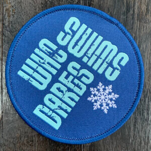 Who Dares Swims embroidered badge